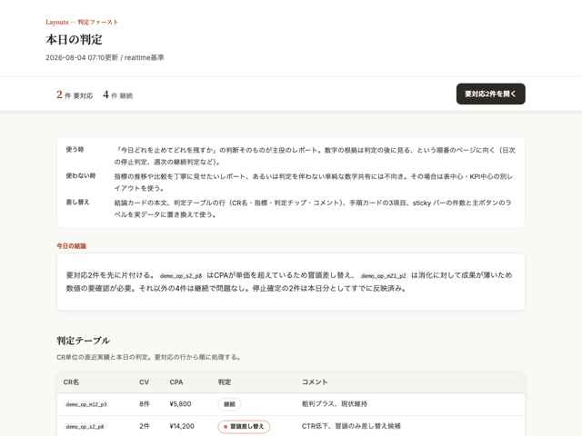 判定ファーストのプレビュー