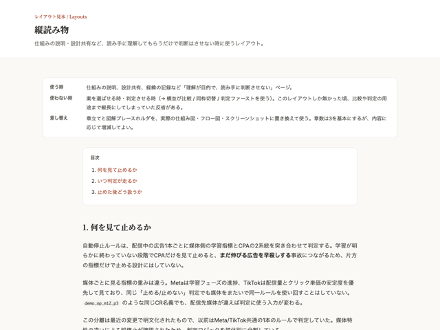 縦読み物のプレビュー